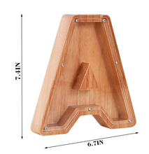 Load image into Gallery viewer, Child's Room - Piggy Bank Letters Alphabet - Wooden (1 Letter with Customised Name)