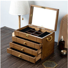 Load image into Gallery viewer, Luxury Wooden Antique Jewellery Box - 3 Sizes