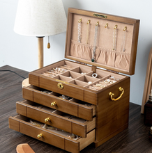 Load image into Gallery viewer, Luxury Wooden Antique Jewellery Box - 3 Sizes