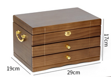 Load image into Gallery viewer, Luxury Wooden Antique Jewellery Box - 3 Sizes