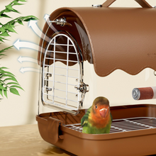 Load image into Gallery viewer, Designer Acrylic Carrier Canary, Lovebird, Budgie, Finch Carry Cage