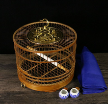 Load image into Gallery viewer, Luxury Bamboo Sandalwood Bird Cage + Cover (Small Birds)
