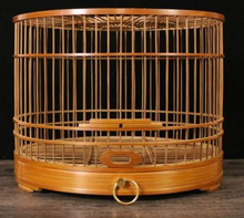 Load image into Gallery viewer, Luxury Bamboo Sandalwood Bird Cage + Cover (Small Birds)