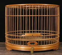 Load image into Gallery viewer, Luxury Bamboo Sandalwood Bird Cage + Cover (Small Birds)