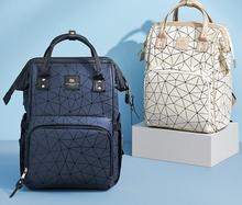 Load image into Gallery viewer, Designer Multifunction Diaper Baby Bag - Leather (4 Colours)