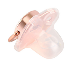 Load image into Gallery viewer, Rose Metallic Baby Pacifier & Clip - Alphabet Letter Infant Pacifier Unique