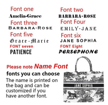 Load image into Gallery viewer, "Arna Lisa" Collection - Designer Tote Bag + Customised Name (Many Styles)