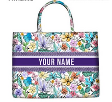 Load image into Gallery viewer, "Arna Lisa" Collection - Designer Tote Bag + Customised Name (Many Styles)