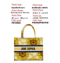 Load image into Gallery viewer, "Arna Lisa" Collection - Designer Tote Bag + Customised Name (Many Styles)