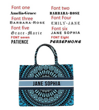 Load image into Gallery viewer, "Arna Lisa" Collection - Designer Tote Bag + Customised Name (Many Styles)