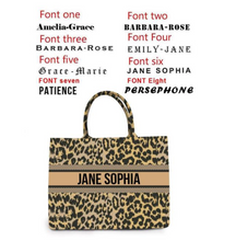 Load image into Gallery viewer, "Arna Lisa" Collection - Designer Tote Bag + Customised Name (Many Styles)
