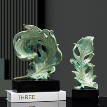 Load image into Gallery viewer, Luxury Feather Statue Designer Gold or Green