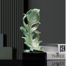 Load image into Gallery viewer, Luxury Feather Statue Designer Gold or Green