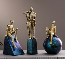 Load image into Gallery viewer, Nordic Abstract Sculpture Golden Book Shelf Accessories - Office Home & Living