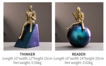 Load image into Gallery viewer, Nordic Abstract Sculpture Golden Book Shelf Accessories - Office Home & Living