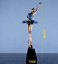 Load image into Gallery viewer, Nordic Sculpture Ballerina Statue Book Shelf Accessories x2 - Office Home & Living