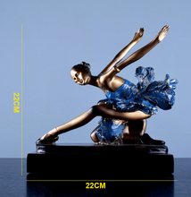 Load image into Gallery viewer, Nordic Sculpture Ballerina Statue Book Shelf Accessories x2 - Office Home & Living