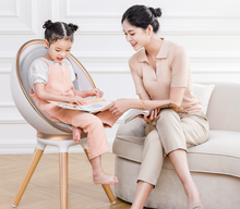 Load image into Gallery viewer, Designer Dining Chair High Chair 360 Degree Rotary Multifunctional - Gold or Silver Leather Wood