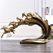 Load image into Gallery viewer, Nordic Sculpture Designer 6 Horse Statue Book Shelf Accessories - Office Home & Living