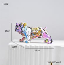 Load image into Gallery viewer, Nordic Sculpture Designer Bull Dogs Statue x2 Book Shelf Accessories - Office Home & Living