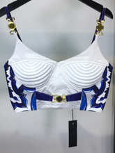 Load image into Gallery viewer, "Arna" Collection - Elegant Spaghetti Strap Top+Blue and White Porcelain Skirt - 2 Piece Set