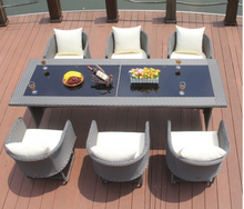 Load image into Gallery viewer, Luxury Plus Furniture - Nordic Minimalist Tables And Chairs 1.8M x 6 Chairs (Balcony, Patio, Courtyard)