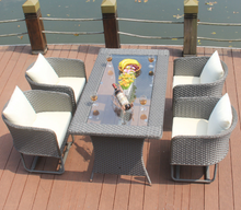 Load image into Gallery viewer, Luxury Plus Furniture - Nordic Minimalist Tables And Chairs 1.5M x 4 Chairs (Balcony, Patio, Courtyard)