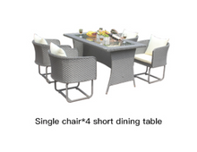 Load image into Gallery viewer, Luxury Plus Furniture - Nordic Minimalist Tables And Chairs 1.5M x 4 Chairs (Balcony, Patio, Courtyard)