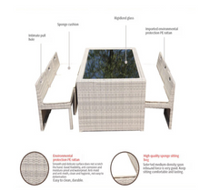 Load image into Gallery viewer, Luxury Plus Furniture - Minimalist Rattan 4 Chairs + Table (Balcony, Patio, Courtyard)