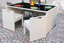 Load image into Gallery viewer, Luxury Plus Furniture - Minimalist Rattan 2 Chairs + Table (Balcony, Patio, Courtyard)