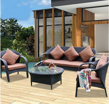Load image into Gallery viewer, Luxury Plus Furniture - Nordic Rattan Designer Outdoor 4 Piece Set - Mix & Match (Balcony, Patio, Courtyard)