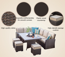 Load image into Gallery viewer, Luxury Plus Furniture - Nordic Rattan Designer Outdoor 6 Piece Set - Mix & Match (Balcony, Patio, Courtyard)