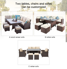 Load image into Gallery viewer, Luxury Plus Furniture - Nordic Rattan Designer Outdoor 6 Piece Set - Mix & Match (Balcony, Patio, Courtyard)