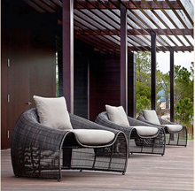 Load image into Gallery viewer, Luxury Plus Furniture - Nordic Rattan Designer Chairs + Coffee Table - Mix & Match (Balcony, Patio, Courtyard)