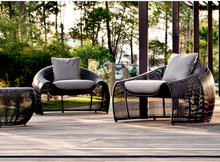 Load image into Gallery viewer, Luxury Plus Furniture - Nordic Rattan Designer Chairs + Coffee Table - Mix & Match (Balcony, Patio, Courtyard)