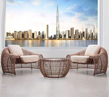 Load image into Gallery viewer, Luxury Plus Furniture - Nordic Rattan Designer Chairs + Coffee Table - Mix & Match (Balcony, Patio, Courtyard)