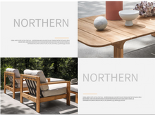 Load image into Gallery viewer, Luxury Plus Furniture - Nordic Rattan Teak Set 4 Piece Set - Mix & Match (Balcony, Patio, Courtyard)