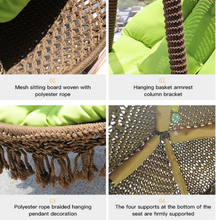 Load image into Gallery viewer, Luxury Plus Furniture - Nordic Rattan Designer Hanging Chair Stand Alone (Balcony, Patio, Courtyard)