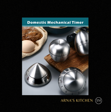 Load image into Gallery viewer, Chef Cooking Timer Kitchen Stainless Steel Eggs 60 Minutes Mechanical Alarm Clock Time Clock Time Management