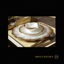 Load image into Gallery viewer, "Arna Lisa" Royal Collection - Luxury 60 Piece Ceramic Dinnerware for 6 - Silver/White, Gold/White