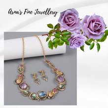 Load image into Gallery viewer, Quality Metallic Geometric Chain - Necklace + Earrings