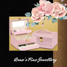 Load image into Gallery viewer, Nordic Wooden Designer Jewellery Box Organiser - Pink or Red