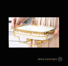 Load image into Gallery viewer, "Arna Lisa" Royal Collection - Luxury Stock Pot + Cover, Casserole Pot Set + Rack - Large