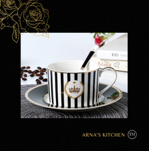 Load image into Gallery viewer, "Arna Lisa" Royal Collection - Luxury British Set of 6 Bone China Cup And Saucer - High Quality