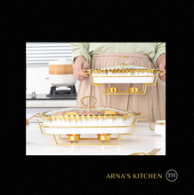 Load image into Gallery viewer, "Arna Lisa" Royal Collection - Luxury Stock Pot + Cover, Casserole Pot Set + Rack - Medium