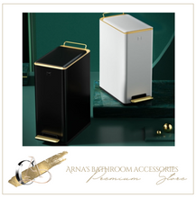 Load image into Gallery viewer, "Arna Royal Vintage Collection" Luxury Golden Range 10L Trash Rubbish Bin - Home or Business