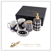 Load image into Gallery viewer, "Arna Lisa" Royal Collection - Luxury Ceramic 5 Piece Bathroom Set - Many Styles