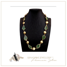 Load image into Gallery viewer, Natural 20x27mm Green Fluorite Rough Raw Brushed Coin Bead Necklace Gemstone