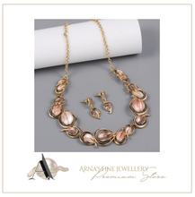 Load image into Gallery viewer, Quality Metallic Geometric Chain - Necklace + Earrings