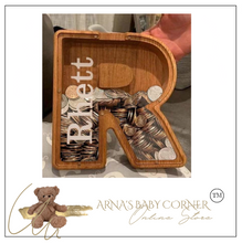 Load image into Gallery viewer, Child's Room - Piggy Bank Letters Alphabet - Wooden (1 Letter with Customised Name)
